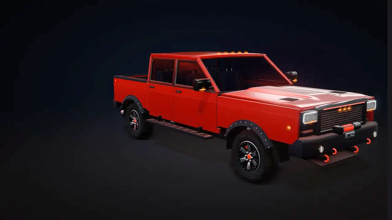 Le pick-up 3D de la démo mécanique, qui se démonte pièce par pièce